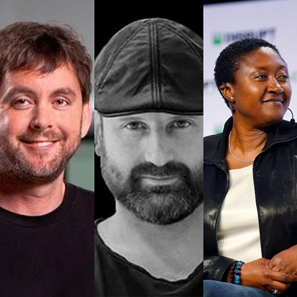 Zoox founders Jesse Levinson, Tim Kentley Klay, and CEO Aicha Evans.