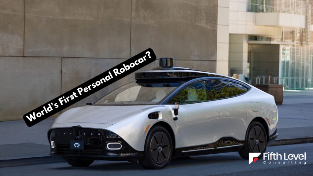 A Tensor Robocar on a San Jose city street, CA.